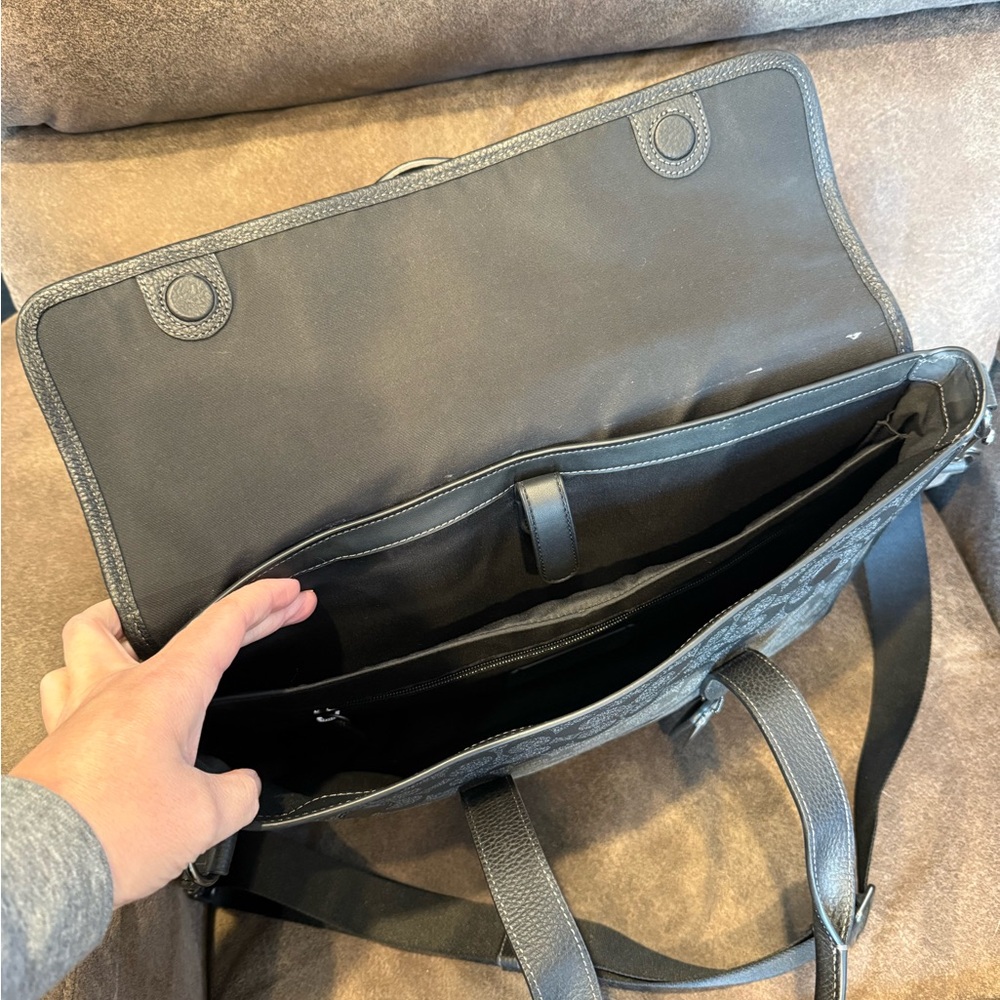 Coach Signature Black and Gray Briefcase - Picture 2 of 3